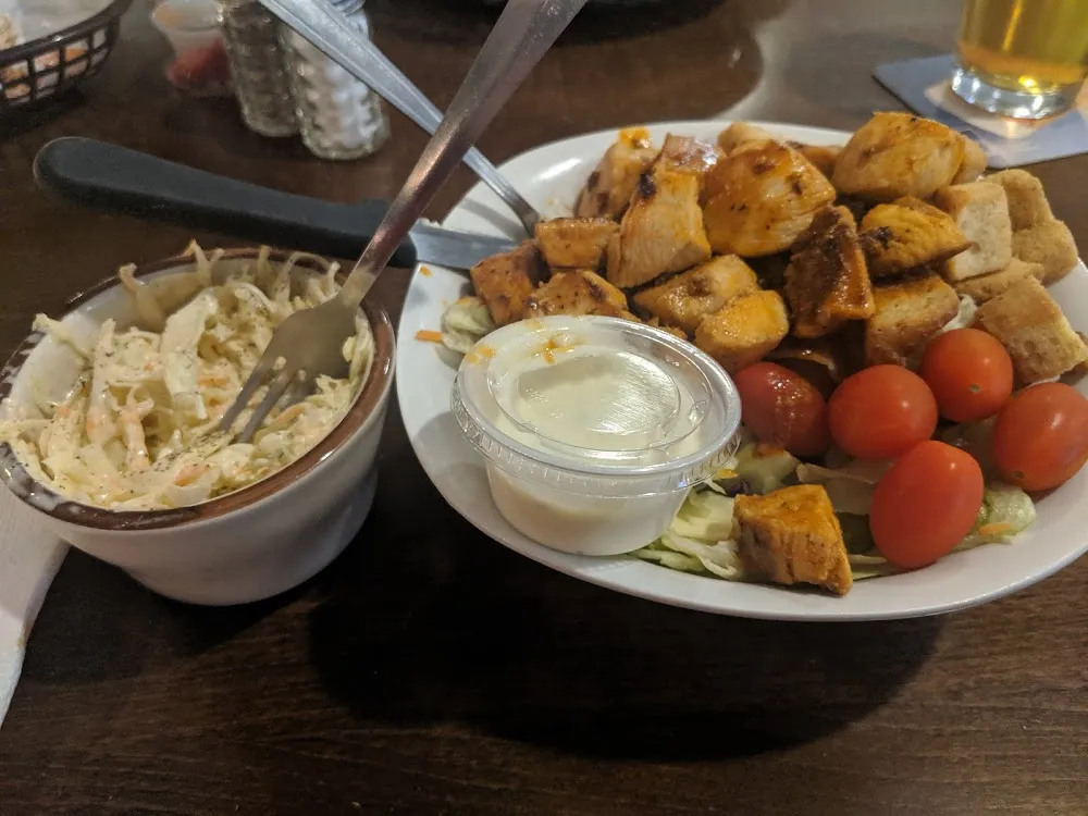Buffalo Chicken Salad Half and Cole Slaw